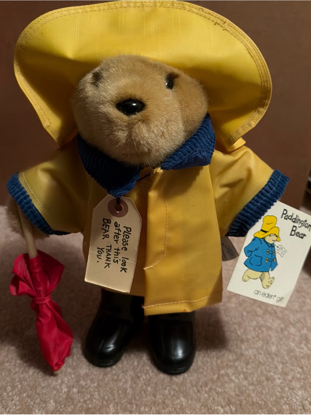 Paddington Bear Kids' Yellow Raincoat with Navy Trim